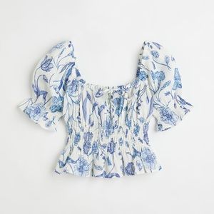 NWT Floral Peplum Blouse
